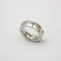 Silber Kristall Stein Frauen Schmuck 316L Edelstahl Ring